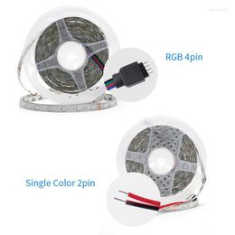 Strips 12Volt 2835 RGB LED Strip Light Tape Waterproof SMD 1M-5M 60LED/M 12V Diode TV Backlight Flexible Room Lamp