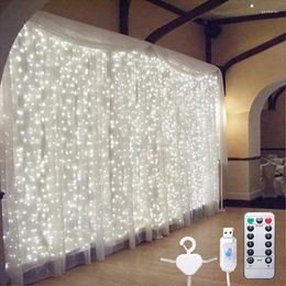 Strings 3m LED Icicle Fairy String Curtain Lights Garland Wedding Party Decorations Home Outdoor Birthday Christmas Year Festoon