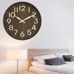 Wall Clocks High Quality Wooden European Clock12 Inch 30cm Clock Digital Modern Design Plastic Reloj De Pared Room Decoration