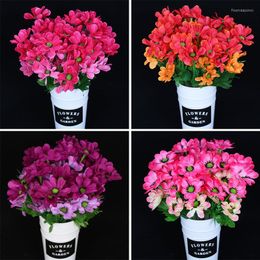 Decorative Flowers Simulation Of Geranium Chrysanthemum Flower Bed Gardening Floor Layout Decor Engineering Shopping Mall Real Estate