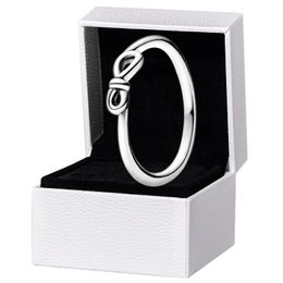 Authentic 925 Sterling Silver Infinity Knot RING Women Girls Fashion Party Jewelry For pandora girlfriend Gift Rings with Original Box Set