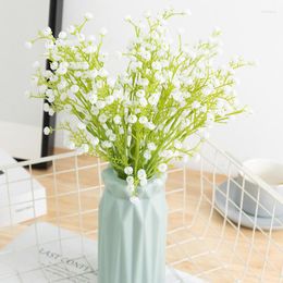 Decorative Flowers 66 Head Plastic Babys Breath Artificial Fake Gypsophile Flower Mariage Bridal Bouquet Wedding Decoration Table And Room