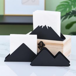 Hooks Snow Mountain Home Paper Rack Iron Art Tissue Car Triangle Shape Box Container Towel Napkin Holder Metal