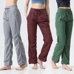 Yoga Outfits drawstring sports fitness leisure elastic high waist jogging pants women 2022 new