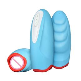 Beauty Items Quieter Men's Masturbator 3 In 1 Stimulator Anal sexy Toys Dual Channel Cup Vagina Pocket Vibrator For Men Boys