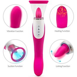 Beauty Items sucking Clitoris Dual anal Vibrator tongue Licking G-Spot pussy vagina Silicone Stimulator adult erotic sexy toy for woman Female