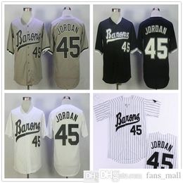 #45 Barons White Pinstripe Jersey