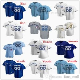 Custom Men Kids Women Baseball Jersey Joe Carter Vladimir Guerrero Jr Robbie Ray George Springer Marcus Semien Bo Bichette Vladimir Guerrero Nate Pearson