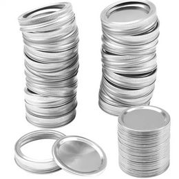 Drinkware Lid 70MM/86MM Regular Mouth Bands Split-Type Leak-proof for Mason Jar Canning Lids Covers with Seal Rings DHL 0828