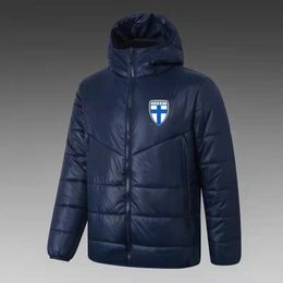 Finland Men's Down hoodie jacket winter leisure sport coat full zipper sports Outdoor Warm Sweatshirt LOGO Custom