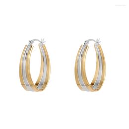 Hoop Earrings Vintage Gold Silver Color Round For Women Pendant Cartilage Drop Dangle Punk Jewelry Cool Girl Friendship