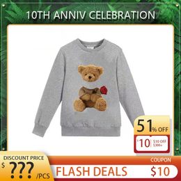 Round Neck Mem Sweatshirts Fashion Cotton Hoodies Bear Print M-4XL