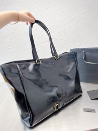 High quality designer designed one shoulder bag oil wax leather tote bag denim shopping bag