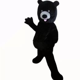 High quality hot black bear Mascot Costumes Cartoon Character Adult Sz