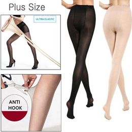Women's Shapers Women Plus Size Super Elastic Magical Tights Unbreakable Silk Stockings Sexy Skinny Leg Pantyhose