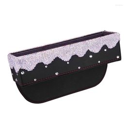 Car Organiser YOLU Seat Crevice Gaps Storage Box Leather Diamond Auto Drink For Pockets Organisers Stowing Universal