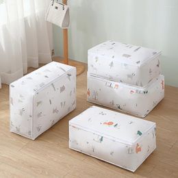 Storage Bags Clothing Quilt Dustproof Bag PEVA Zipper Type Square Printing Moisture-Proof Classification Finishing