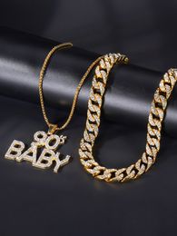 Pendant Necklaces Pendants graduated tennis Jewellery Fashion Zircon Cross Necklace Hip Hop Gold Chain For Men Women Drop Delivery 90 babay