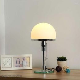 Table Lamps Designer Bauhaus LED Lamp Wilhelm Wagenfeld Design Modern Glass Desk Light Stainless Lighting Fixtures Bedroom