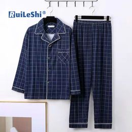 Men's Sleepwear Man Silk Pajamas Set Sleepwear Men Comfortable Pyjamas 3XL Long Sleeve Casual Home Wear Spring Autumn Silk Boy Leisure Sleepwear 220827