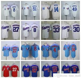 Baseball 8 Gary Carter Montreal Expos 10 Andre Dawson Jerseys 27 Vladimir Guerrero 30 Tim Raines 45 Pedro Martinez 34 Harper 37 Steve Jersey