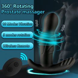Beauty Items Wireless Prostate Massager for Man 360 Degree Stimulator Anal Plug Dildo Vibrator Masturbating sexy Toy Men