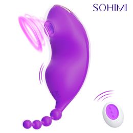 Beauty Items Sohimi Purple Suction Vibrators With 10 Vibration 10 Sucking Vaginal Clitoral Stimulator sexy Toys For Women Female Masturbation