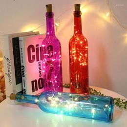 Strings Wine Bottle Stopper LED Light With Cork Fairy Lights Battery String Garland Bouquet Christmas Party Wedding Bar Decoration
