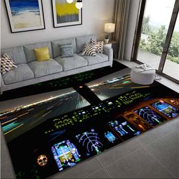 Carpets Aircraft Carpet Cockpit Rug For Living Room Educationl Plane Creative Doormat Large Child Playmat