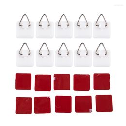 Hooks 10Pcs Invisible Adhesive Plate Hanger Pictures Wall Vertical Holder Art Decor