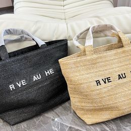 Totes Fashion Trend Women handbag R ve au he Tote shopping bag handbags top linen Large Beach straw bags Designer travel Crossbody Shoulder