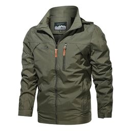 Mens Jackets Spring Autumn Casual Waterproof Military Shark Skin Soft Shell Outdoor Fashion Windbreaker Coat 220829