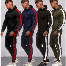 trendy outfits Australia - Men's Tracksuits ZOGAA Sets Men Autumn Winter Men's Cardigan Suits Hooded Patchwork Casual Trendy Outfits Large Size Chic