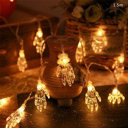 Other Event Party Supplies Halloween Decoration Skull Hand Lights Strings Ghost Festival Colourful Bats Luminous Light String Kids Happy Halloween Supplies 220829