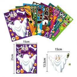 Other Event Party Supplies Halloween Cartoon Stickers Kids Favours Ghost Pumpkin Sticker Gifts Happy Halloween Party Stickers Festival Wall Window Stickers 220829
