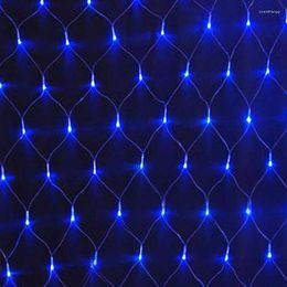 Strings 1.5mX1.5m LED String Light Net Mesh 96 LEDs 8 Display Models Window Curtain Festival Christmas Wedding Outdoor Fairy Lighting