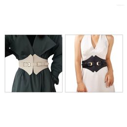 Belts Gothic Waist Belt Women Faux Leather Skinny Body Adjustable Buckle Retro Corset For Party Night Club Slim