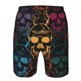 Men's Shorts Mens Quick-drying Beachwear Halloween Colorful Skulls Swimsuit Men 2022 Bathing Suit Summer Men's Swimwear