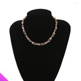 Choker Wholesale 5 Fashion U-shaped Beaded Necklace Alloy Girl Lady Classic Sweet Romantic Jewellery 2022