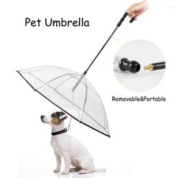 Dog Apparel Umbrella Waterproof Cat Removable Hyena Artefact Walking Clear Cover Leash Pet Portable