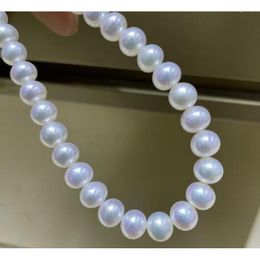 Chains 8-9mm Real Natural Freshwater South Sea Near Circle Round White Pearl Nelace