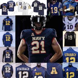 American College Football Wear College Football American Wear 2021 Navy Midshipmen Football Jersey NCAA College Jacob Springer Roger Staubach Keenan Reynolds Mal