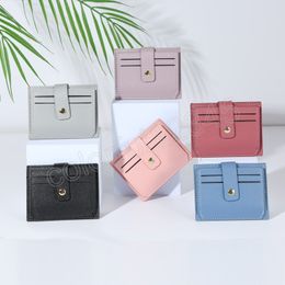 Simple Wallets Fashion Classic Solid Colour Hasp Credit Card Holder Coin Purse Bags Women Men Thin Wallet