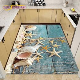 Carpets Cobblestone Beach Starfish Rugs For Living Room Bedroom Decorative Doormat Kitchen Bathroom Non-slip Floor Mats Area Rug