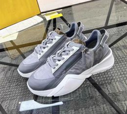 Moda Tasarımcısı Erkekler FLOW Sneakers Ayakkabı Konfor Rahat Erkek Spor Fermuar Kauçuk Koşucu Taban Kaykay Yürüyüş Tech Kumaşlar Açık Eğitmen EU38-46
