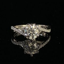 Wedding Rings Romantic 925 sterling silver ring 1ct 2ct 3ct ring Flower shape Trendy Anniversary lab Diamond Ring For Women 220829