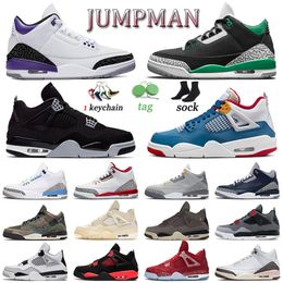 casual basketball shoes NZ - Comfortable 4 basketball shoes 3 dark iris men sneakers jumpman military black canvas messy room white oreo 4s violet ore women 3s shady casual desert elephant sports