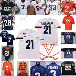 American College Football Wear American College Football Wear Virginia Football Jersey NCAA College Wayne Taulapapa Noah Taylor Jana Armstrong Shane Simpson Lave