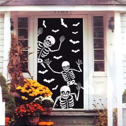 Other Event Party Supplies Halloween Skeleton Stickers Bat Ghost Pumpkin Decoration for Home Bathroom Toilet Haunted Gouse Scary Door Wall Window Sticker 220829