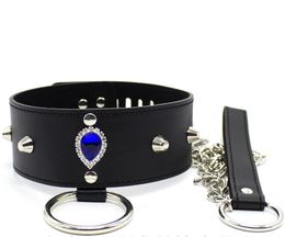 Beauty Items sexy Toys For Women Bdsm Fetish Bondage Set Slave Collar Leash Metal Chain Restricts Adult Game Punish Neck Collars S2625